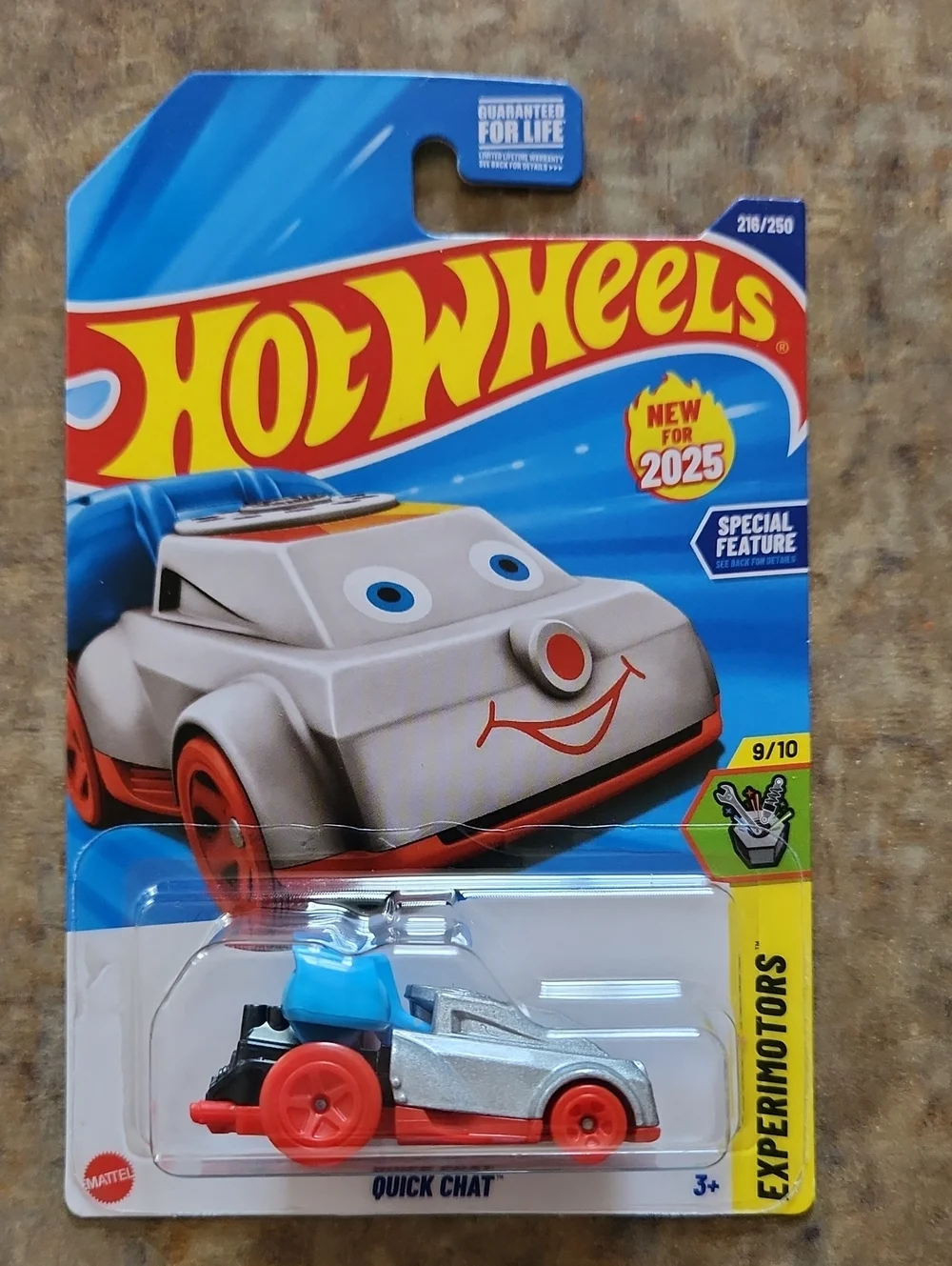 Quick Chat Kids Toy Car - White with Blue and Red Accents